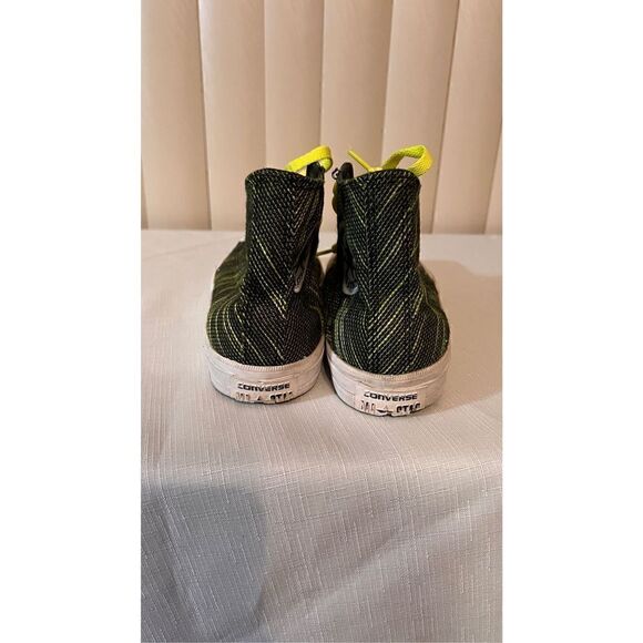 CONVERSE CHUCK TAYLER II ALL STAR SHOES NEON GREEN BLACK 151086 MENS 6.5 WOMENS - Picture 7 of 10